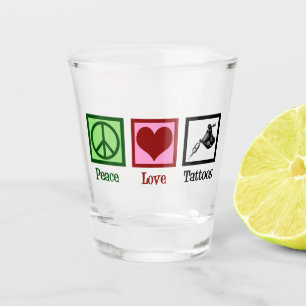 Peace Liebe Tattoos Niedlich Tattoo Artist Gun Schnapsglas