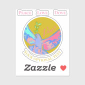 Peace Liebe Taube, Single Aufkleber (Blatt)