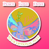 Peace Liebe Taube, Single Aufkleber