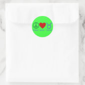 Peace Liebe Taurus Astrologie Products Runder Aufkleber (Tasche)