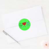 Peace Liebe Taurus Astrologie Products Runder Aufkleber (Umschlag)