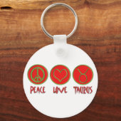 Peace Liebe Taurus Schlüsselanhänger (Vorderseite)