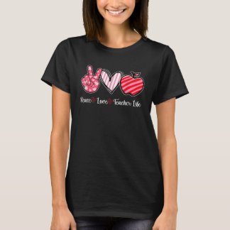 Peace Liebe Teacher Life Plus Size Graphic Student T-Shirt