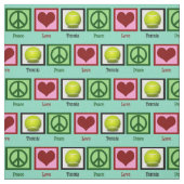 Peace Liebe Tennis Aquamarin Green Stoff (Muster)