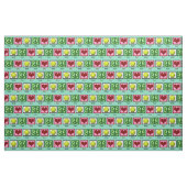 Peace Liebe Tennis Aquamarin Green Stoff (Fat Quarter (45,7 x 55,9 cm))