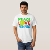 Peace Liebe Tennis Ball Niedlich Team Player T-Shirt (Vorne ganz)