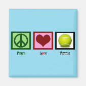 Peace Liebe Tennis Blue Magnet (Vorne)