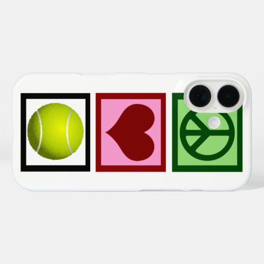 Peace Liebe Tennis Case-Mate iPhone Hülle (Rückseite (Horizontal))