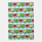 Peace Liebe Tennis Geschirrtuch (Vertikal)