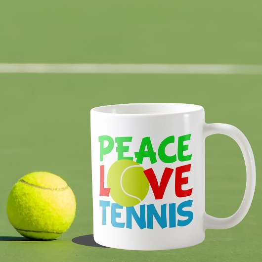 Peace Liebe Tennis Kaffeetasse