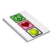 Peace Liebe Tennis Notizblock (Rechte Seite)