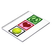 Peace Liebe Tennis Notizblock (Linke Seite)