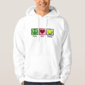 Peace Liebe Tennis Player Hoodie (Vorderseite)