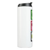 Peace Liebe Tennis Player Niedlich Personalisiert Thermosbecher (Nach links gedreht)