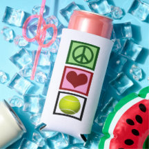 Peace Liebe Tennis Player Niedlich