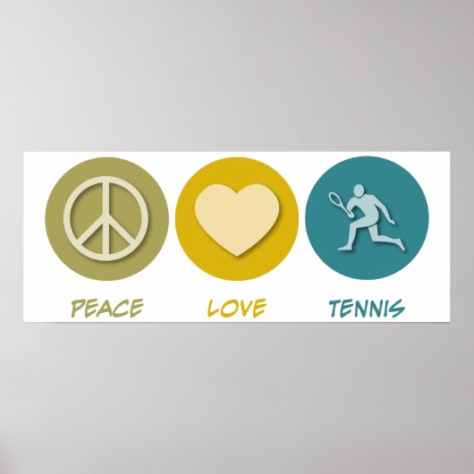 Peace Liebe Tennis Poster (Vorne)