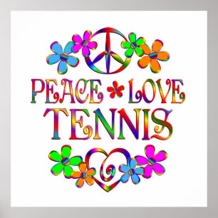 Peace Liebe Tennis Poster