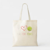 Peace Liebe Tennis Tennis Liebe Tragetasche (Rückseite)