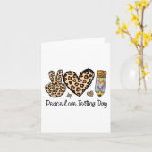 Peace Liebe Testing Shirt Niedlich Test Day Teache Karte (Gelbe Blume)