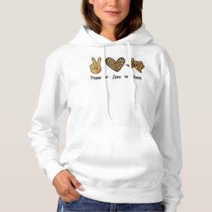 Peace Liebe Texas Leopard Flag Karte Souvenirs für Hoodie
