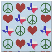 Peace Liebe Texas Pattern Stoff (Nahaufnahme)
