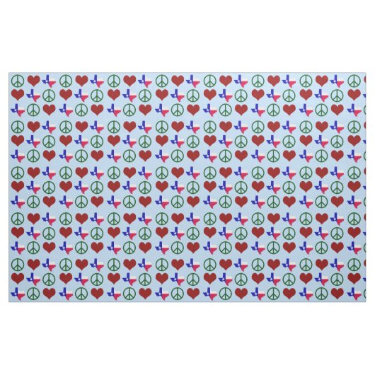 Peace Liebe Texas Pattern Stoff (Fat Quarter (45,7 x 55,9 cm))