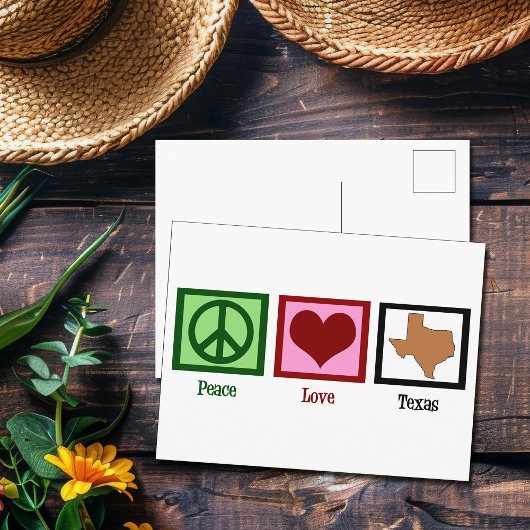 Peace Liebe Texas Postkarte