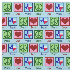Peace Liebe Texas Proud Texan Stoff