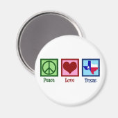 Peace Liebe Texas Staatsflagge Magnet (Vorderseite/Rückseite)
