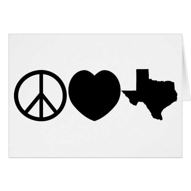 Peace Liebe Texas Symbole (Vorderseite (Horizontal))