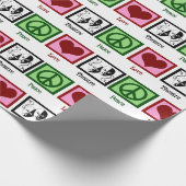 Peace Liebe Theater Niedlich Drama Masken Geschenkpapier (Ecke)