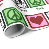 Peace Liebe Theater Niedlich Drama Masken Geschenkpapier (Rolleneckpunkt)