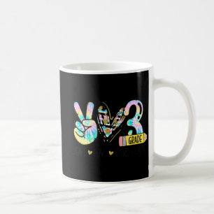 Peace Liebe Third Grade Fun Gefärbte Krawatte Stud Kaffeetasse