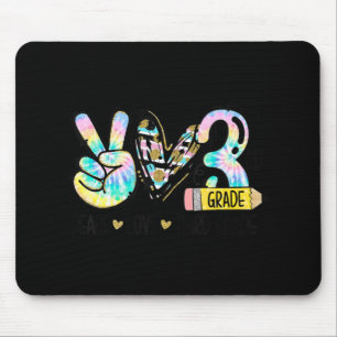 Peace Liebe Third Grade Fun Gefärbte Krawatte Stud Mousepad