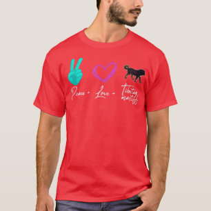 Peace Liebe Tibetan Mastiff Funny Dog Owner T-Shirt