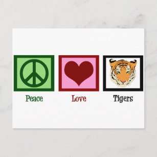 Peace Liebe Tigers Postkarte