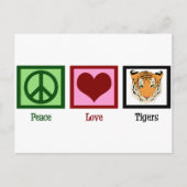 Peace Liebe Tigers Postkarte (Vorderseite)