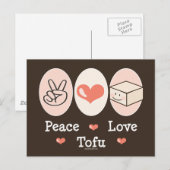 Peace Liebe Tofu Postcard Postkarte (Vorne/Hinten)
