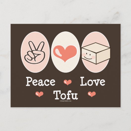 Peace Liebe Tofu Postcard Postkarte (Vorderseite)