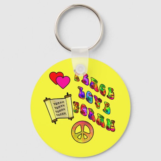 Peace Liebe Torah Schlüsselanhänger (Vorderseite)