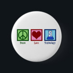 Peace Liebe Toxicology Button<br><div class="desc">Peace Liebe Toxicology. Ein cooles Giftgeschenk für einen Wissenschaftler,  der in einem Labrador als Gift- und Giftexperte arbeitet. Unterstützen Sie Toxizitätsforscher mit diesem niedlichen Design!</div>