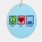 Peace Liebe Toxicology Keramik Ornament (Links)