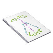 Peace Liebe Tranquility-Notebook Notizblock (Rechte Seite)