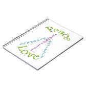 Peace Liebe Tranquility-Notebook Notizblock (Linke Seite)