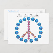 Peace Liebe Tranquility Symbol Postkarte (Vorne/Hinten)