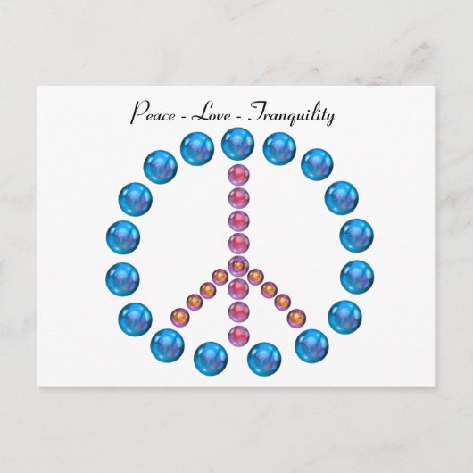 Peace Liebe Tranquility Symbol Postkarte (Vorderseite)