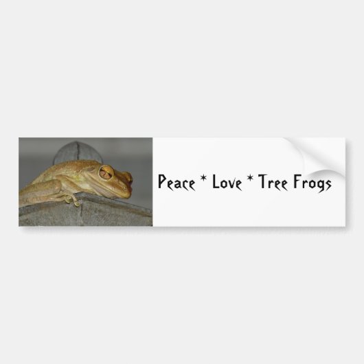 Peace Liebe Tree Frogs Autoaufkleber (Vorne)