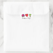 Peace Liebe & Trees - Arbor Day Runder Aufkleber (Tasche)