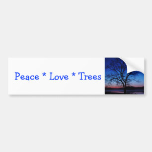 Peace Liebe Trees Autoaufkleber