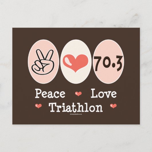 Peace Liebe Triathlon Postcard Postkarte (Vorderseite)